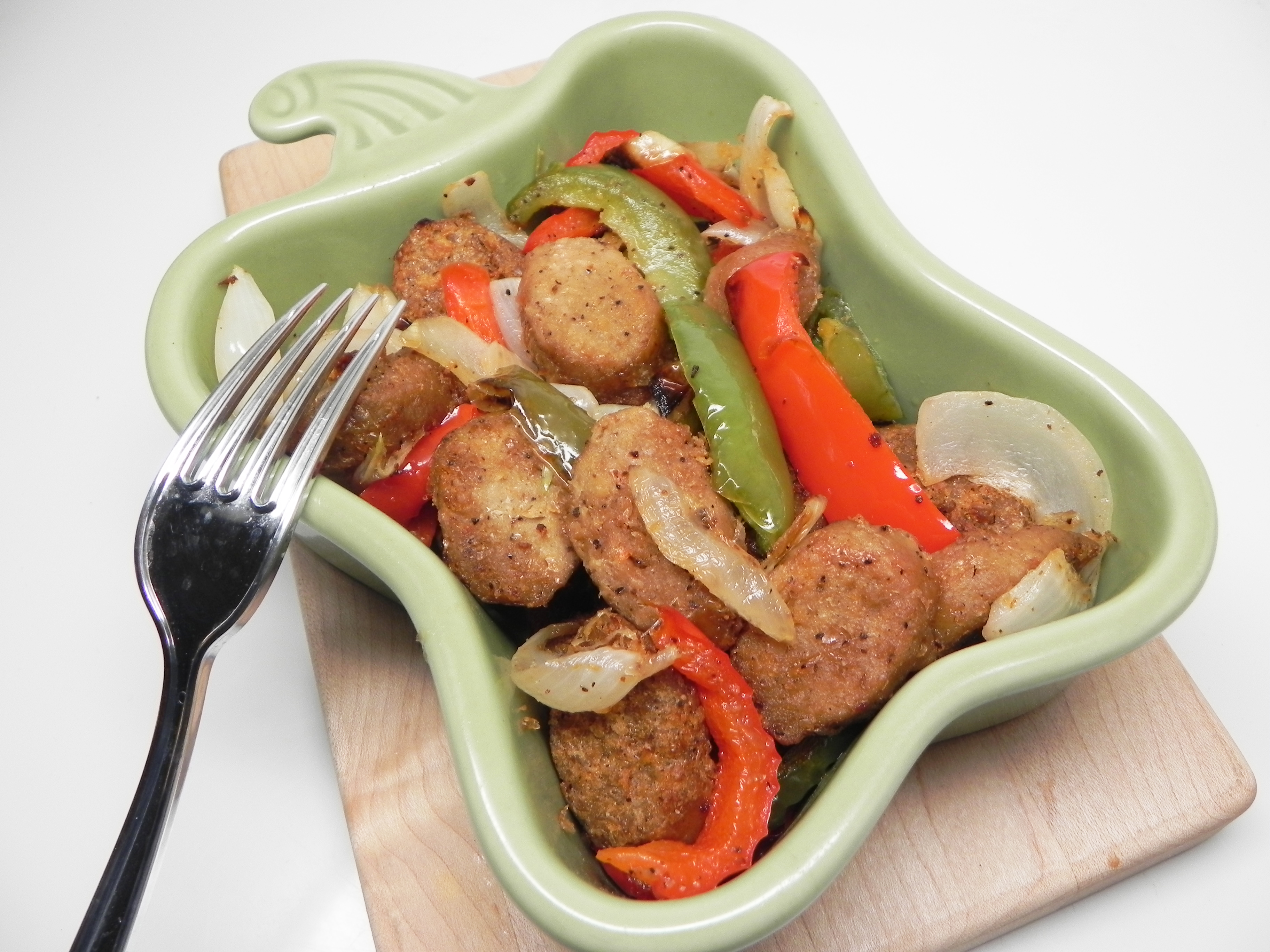 Air Fryer Beyond Meat® Brats, Onions, and Peppers
