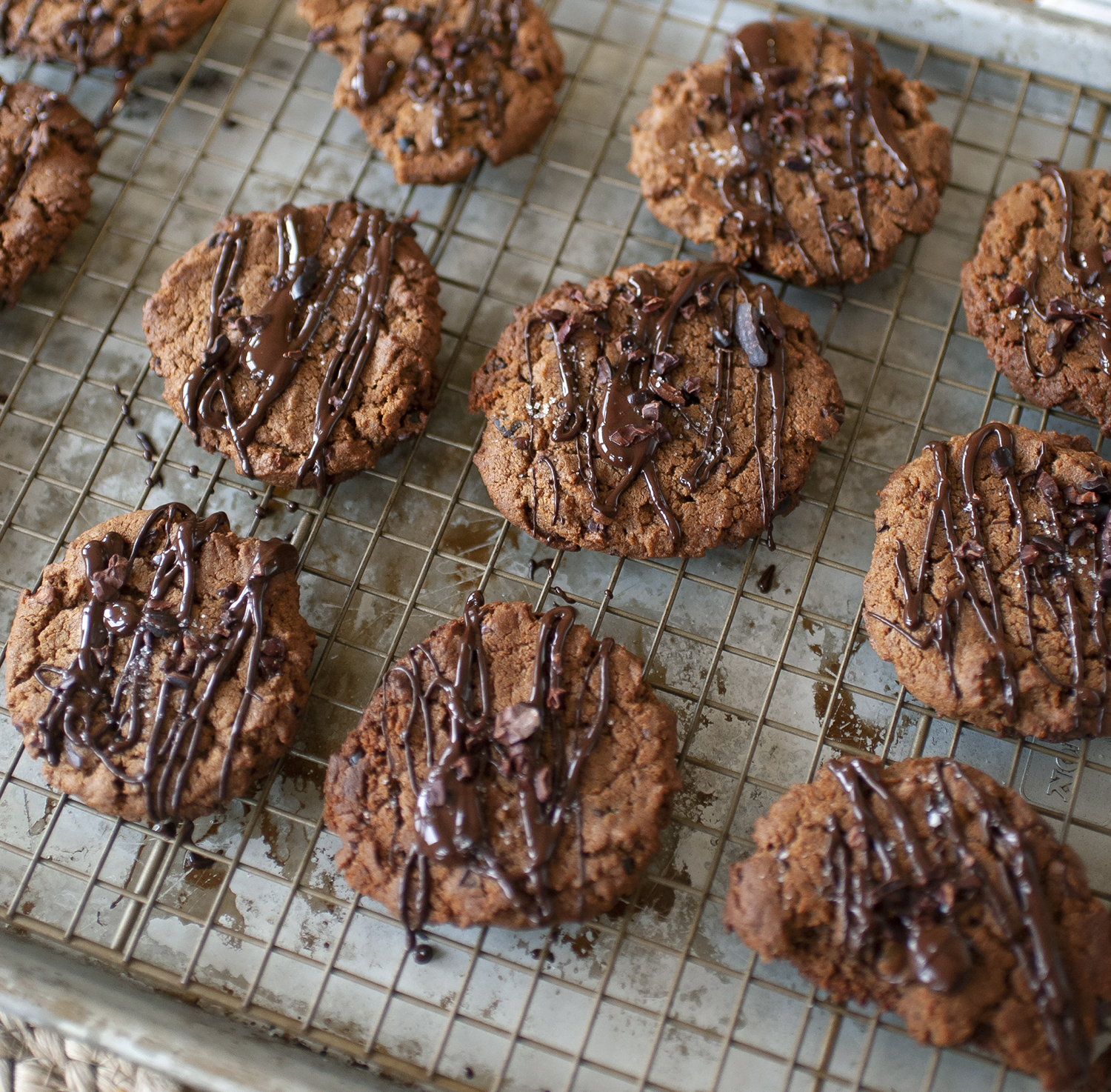 Almond Butter and Cacao Nib Cookies