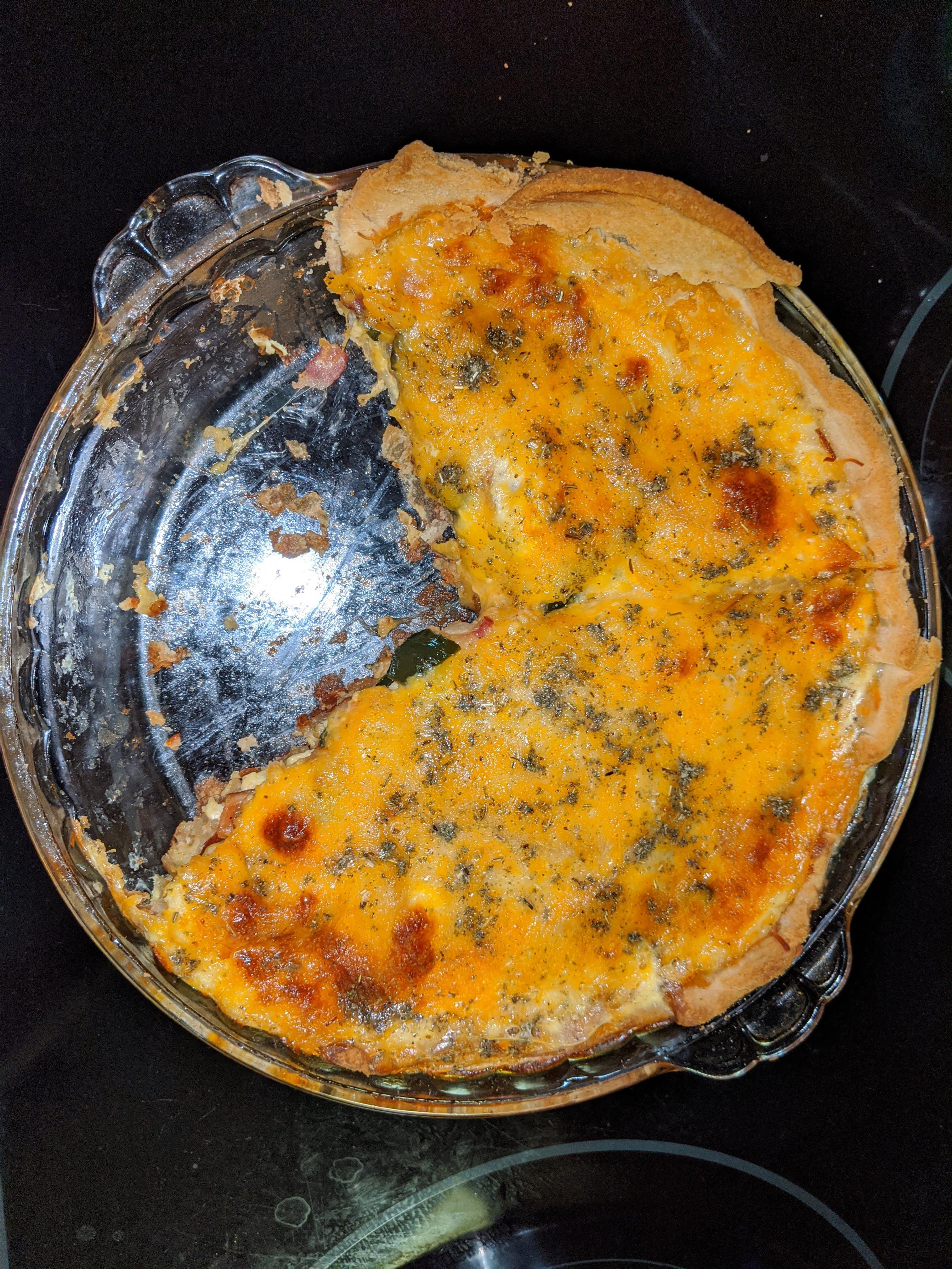 Apple, Cheddar, and Bacon Quiche