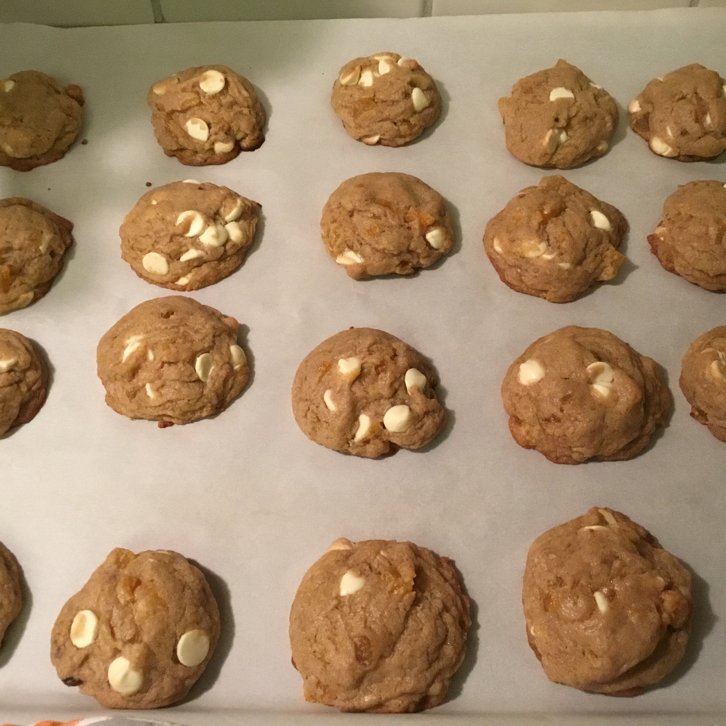 Apricot and White Chip Cookies with Almonds