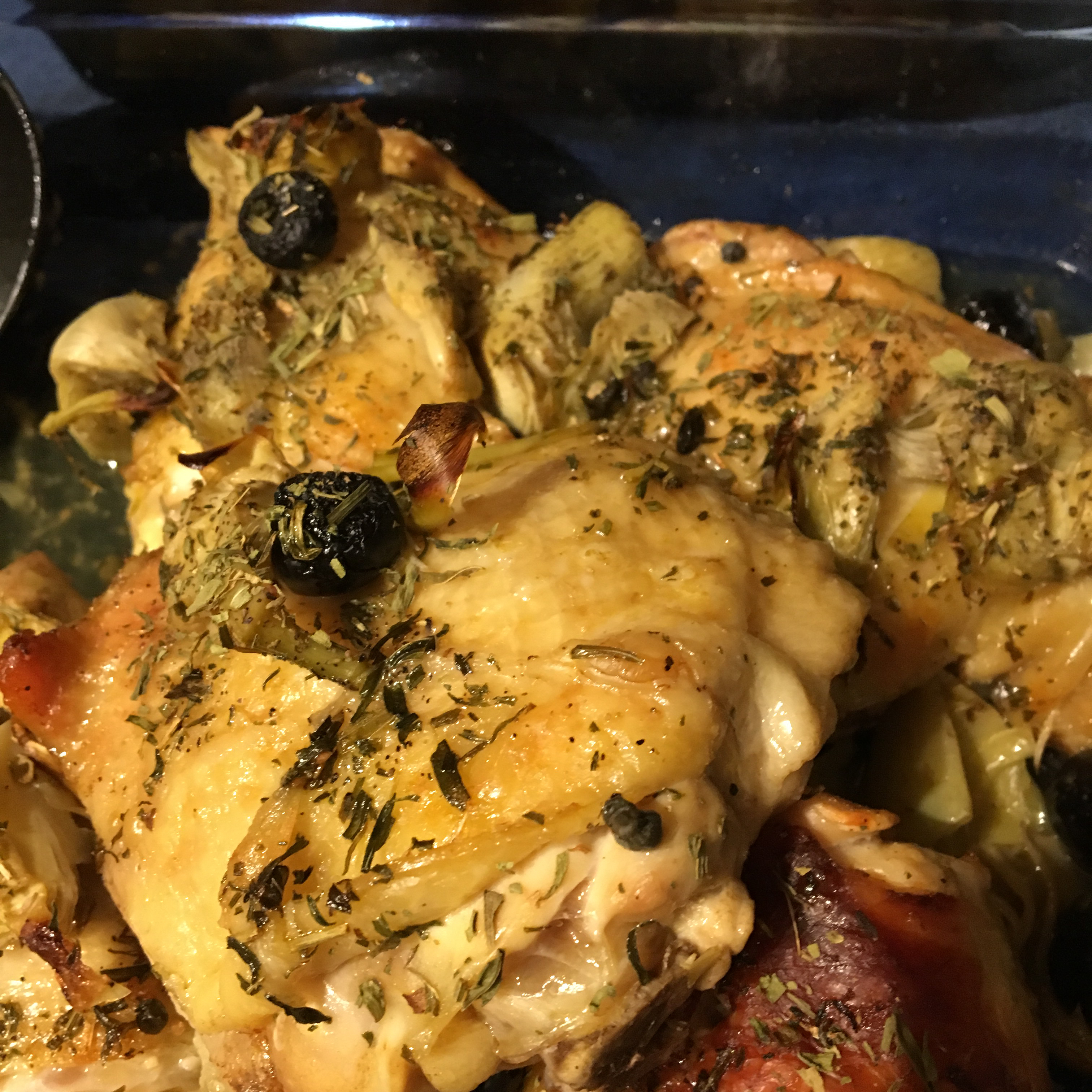 Artichoke and Black Olive Baked Chicken
