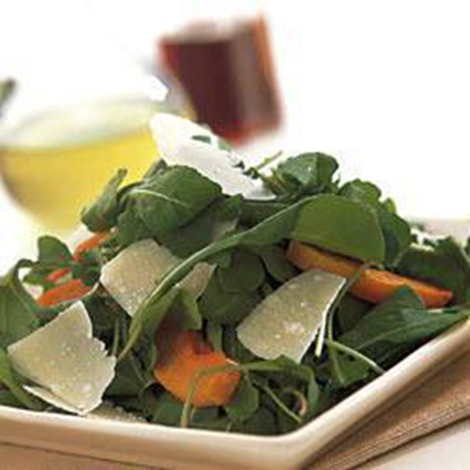 Arugula Salad with Roasted Butternut Squash and Parmesan Cheese