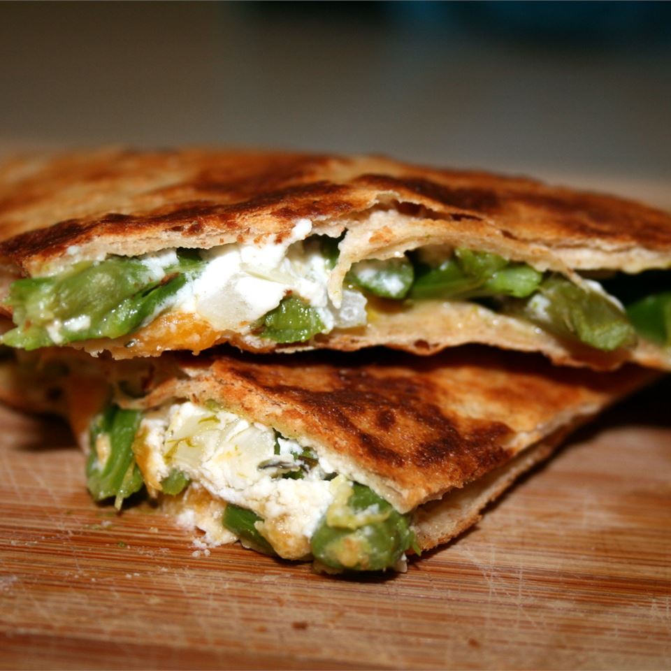 Asparagus and Goat Cheese Quesadillas