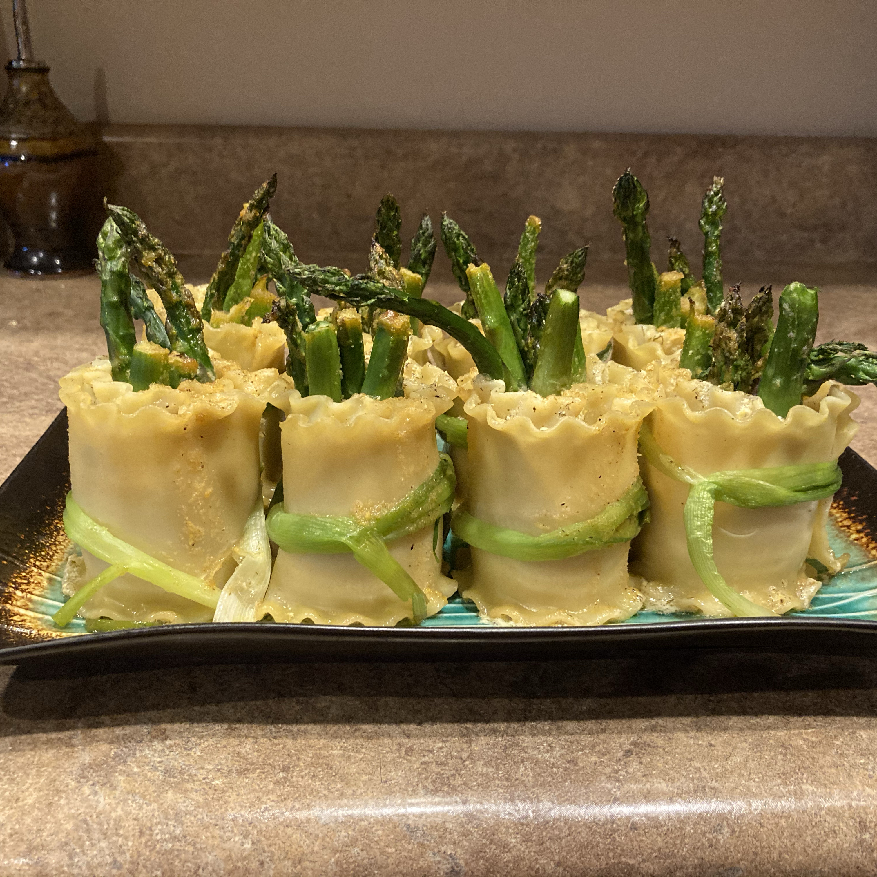 Asparagus and Smoked Salmon Bundles with Meyer Lemon Sauce