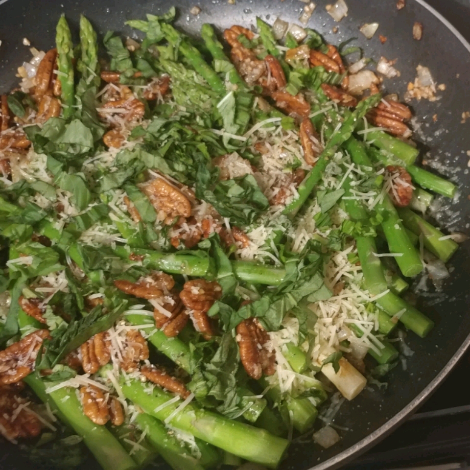Asparagus with Pecans and Parm