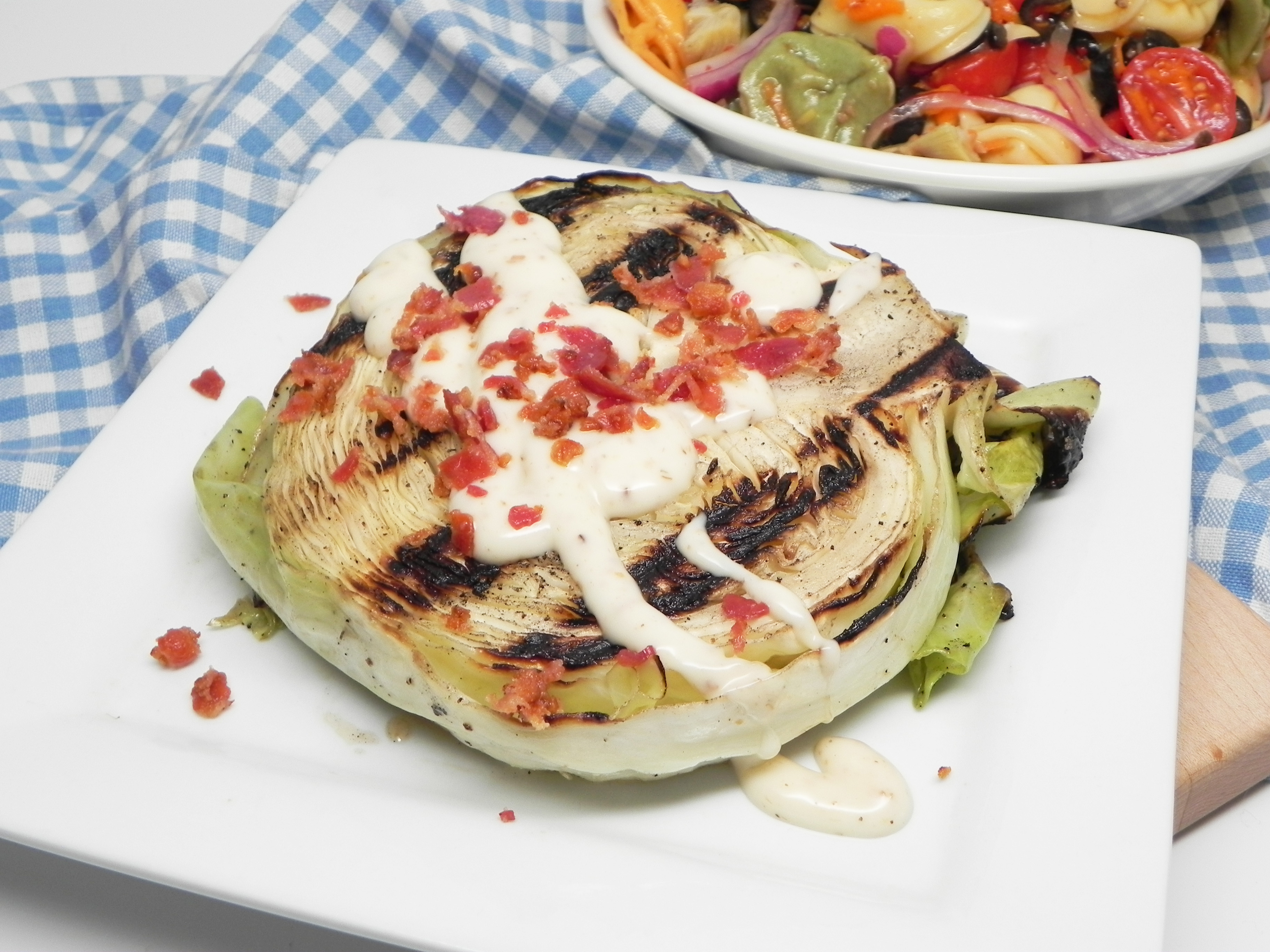 Bacon-Ranch Grilled Cabbage Steaks