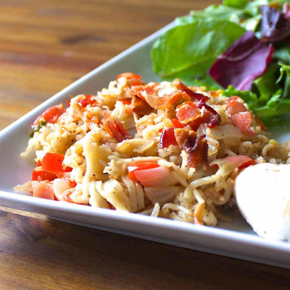 Bacon, Rice and Vermicelli Pilaf
