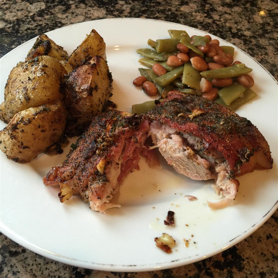 Bacon-Roasted Chicken with Potatoes