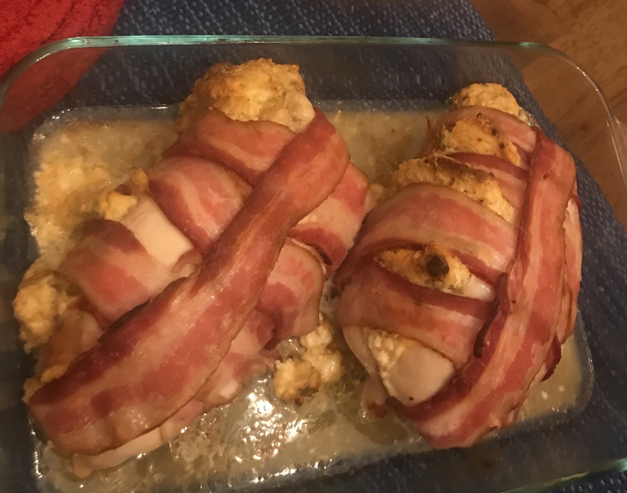Bacon-Wrapped Jalapeno Popper-Stuffed Chicken Breasts