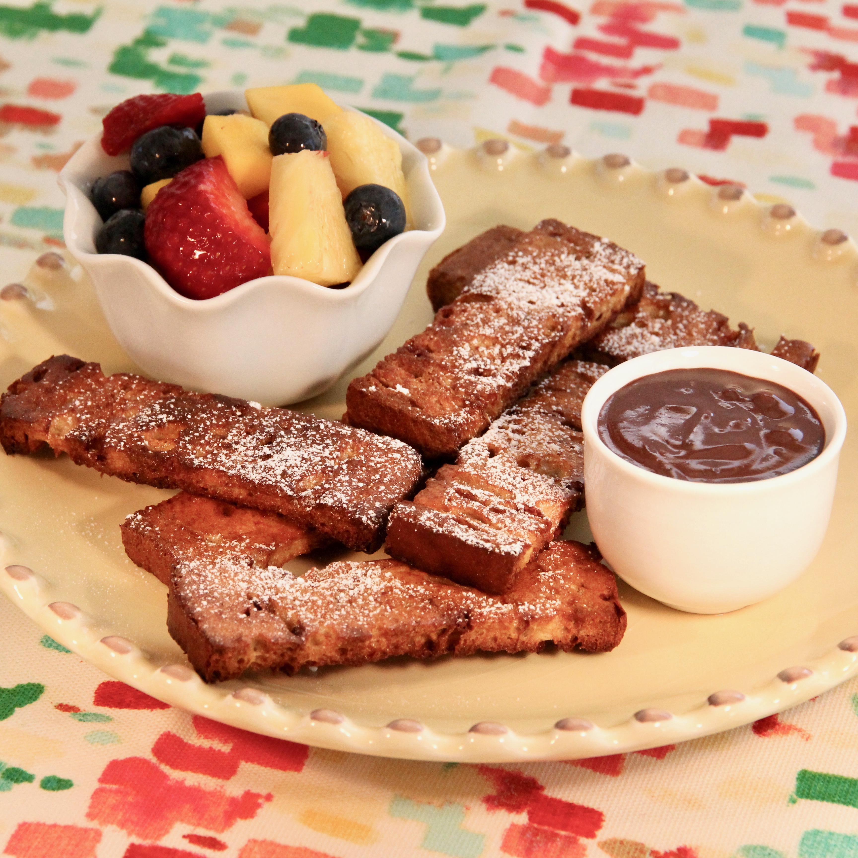 Baked Babka French Toast Sticks with Chocolate Dipping Sauce