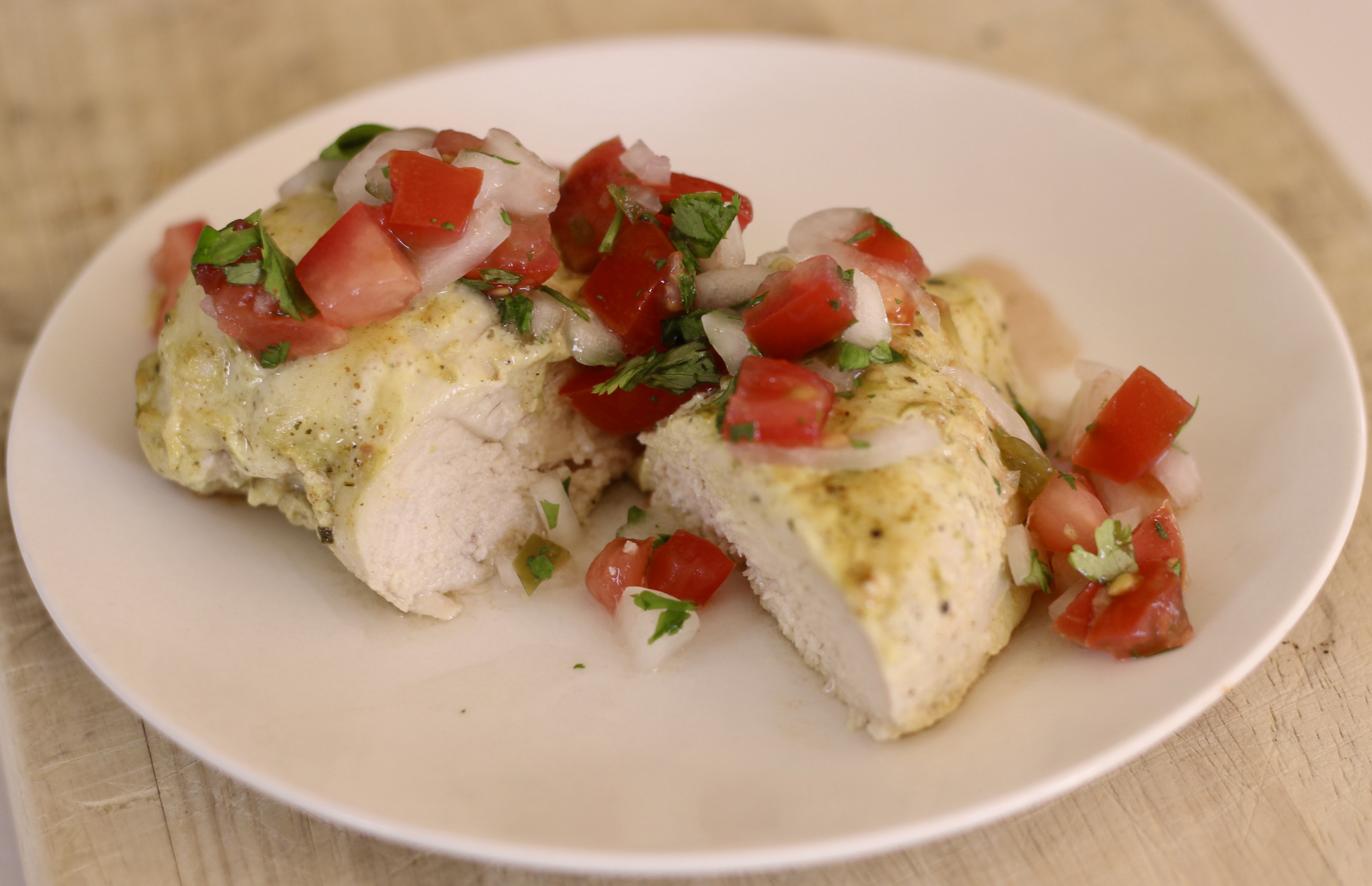 Baked Chicken with Plum Tomato Salsa