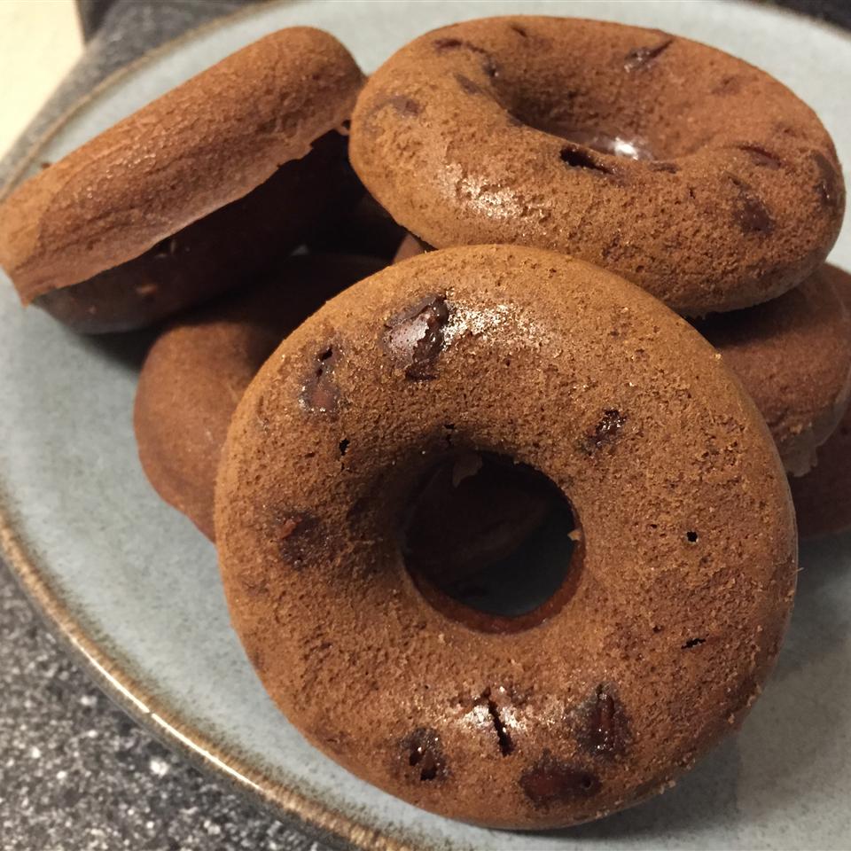 Baked Chocolate-Coffee Donuts