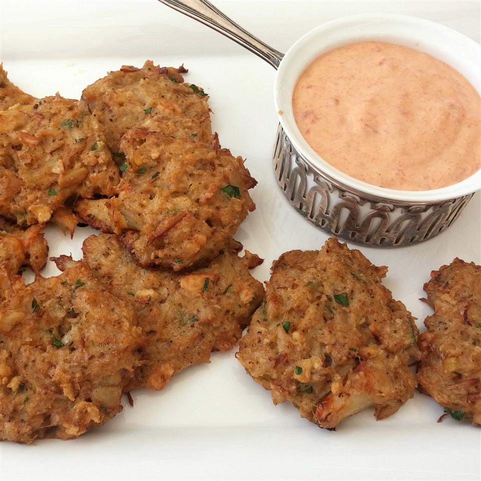 Baked Crab Cakes with Roasted Red Pepper Remoulade