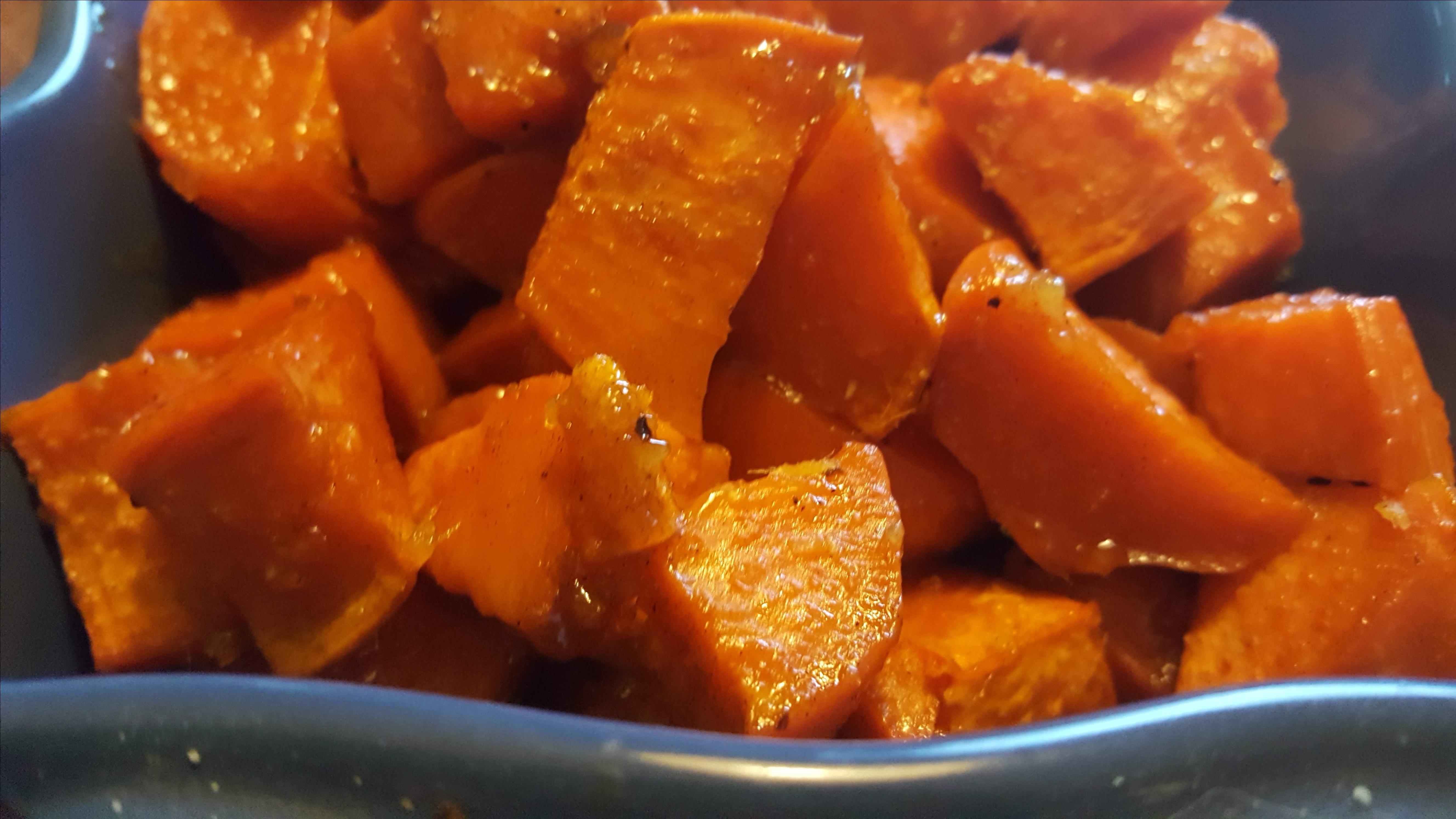 Baked Sweet Potatoes with Ginger and Honey