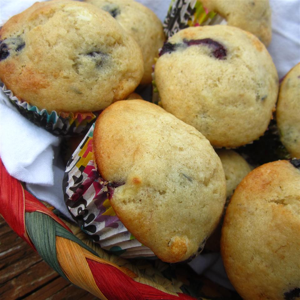 Banana Blueberry Muffins with Lavender