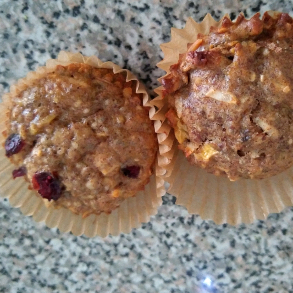 Banana Coconut Flaxseed Muffins with Apple and Chia