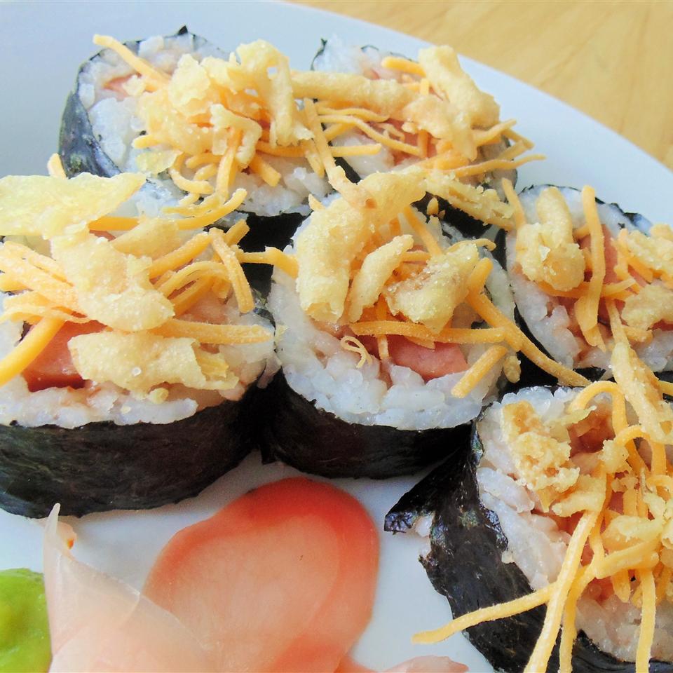 Barbeque Hot Dog Sushi Roll