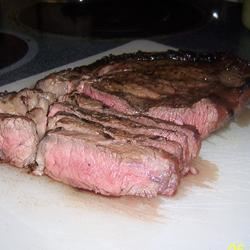 Barbequed Beef Steak with Orange Marinade