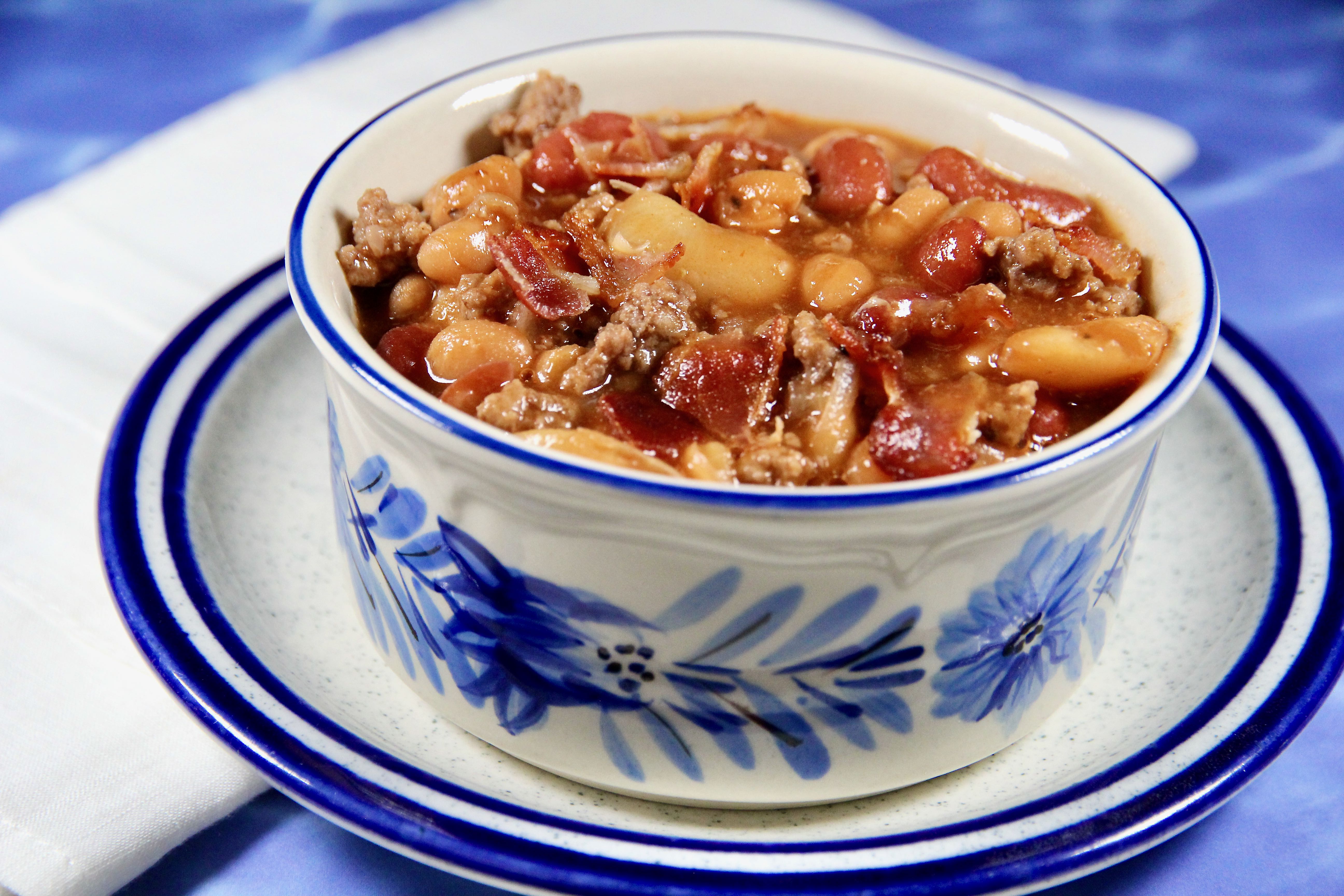 Beefed-Up Baked Beans and Bacon