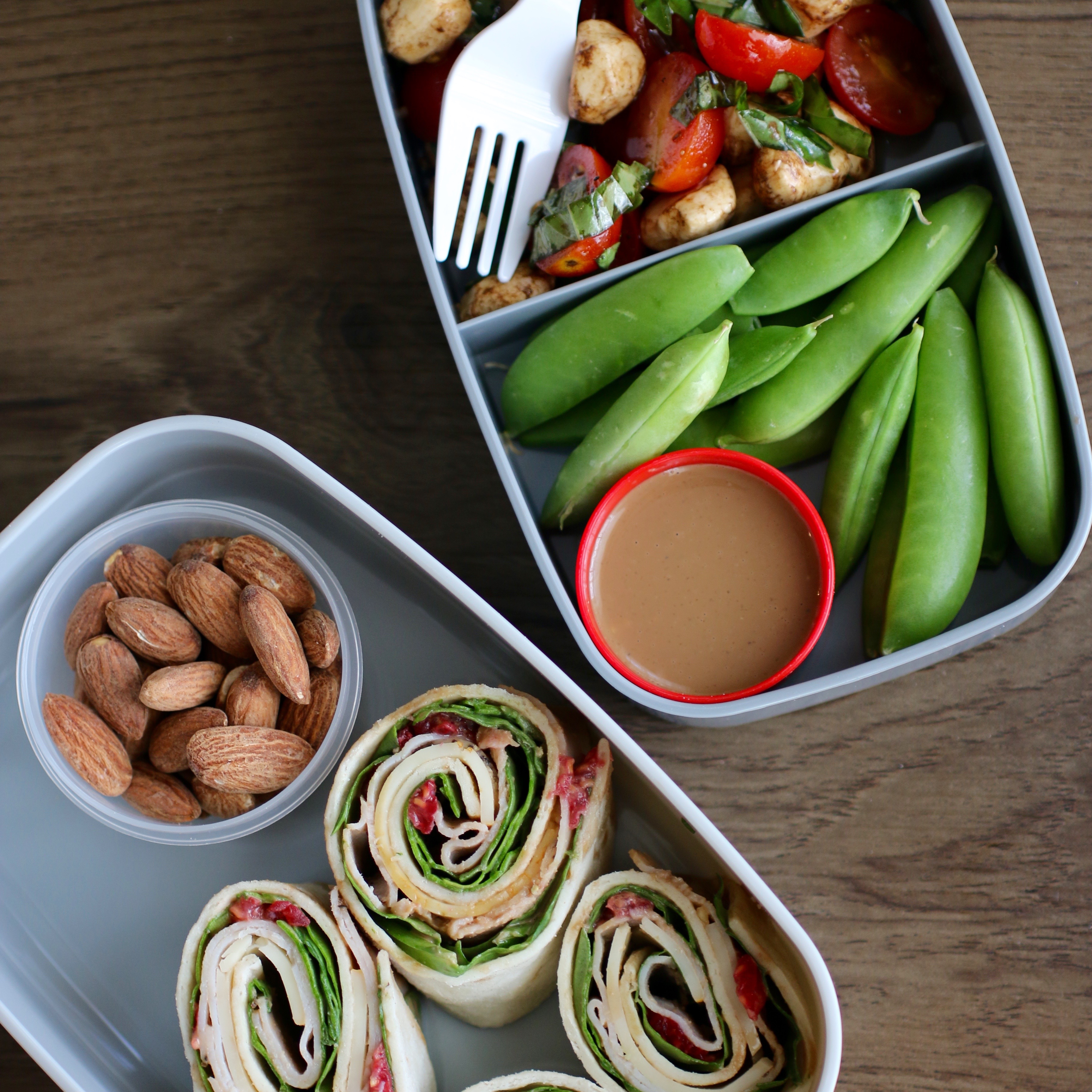 Bento Box Turkey Roll-Ups with Caprese Salad