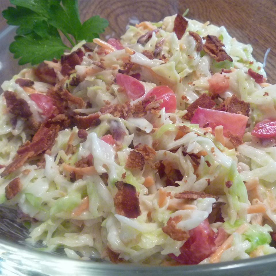 Blue Cheese Coleslaw with Bacon