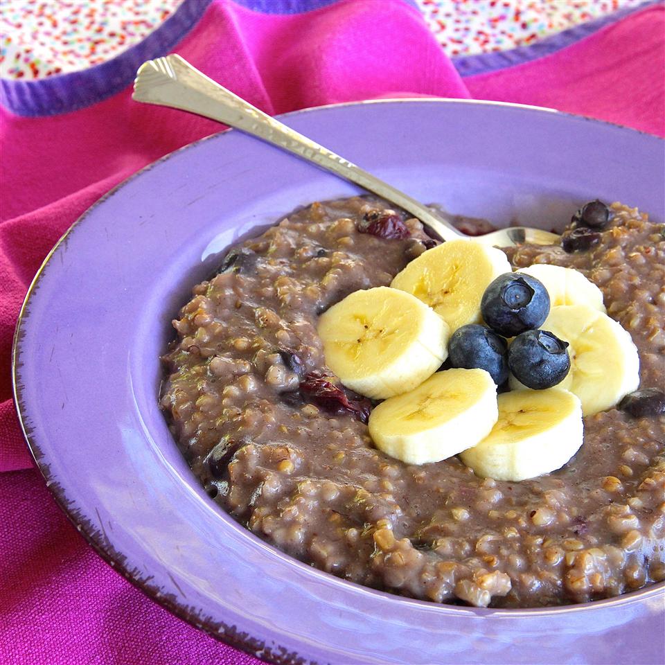Blueberry and Banana Steel Cut Oats