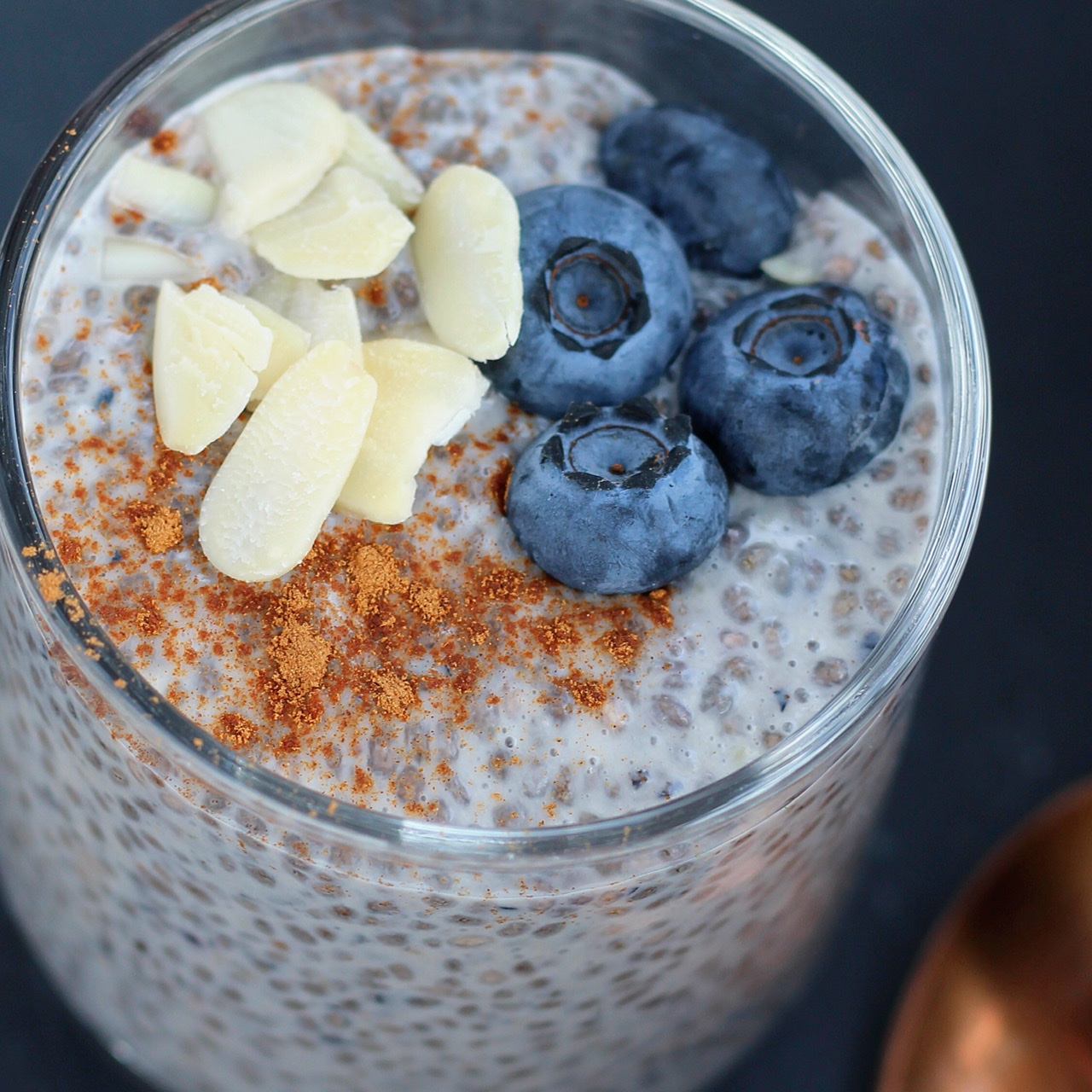 Blueberry Chia Pudding with Almond Milk