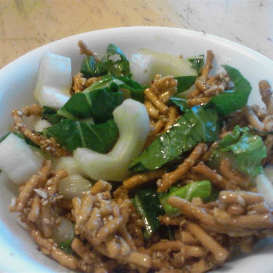 Bok Choy Salad with Chow Mein