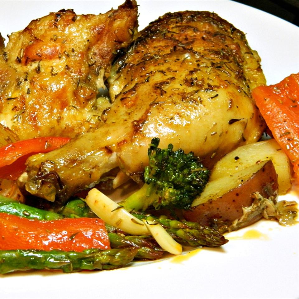 Book Club Herb Roasted Chicken and Vegetables