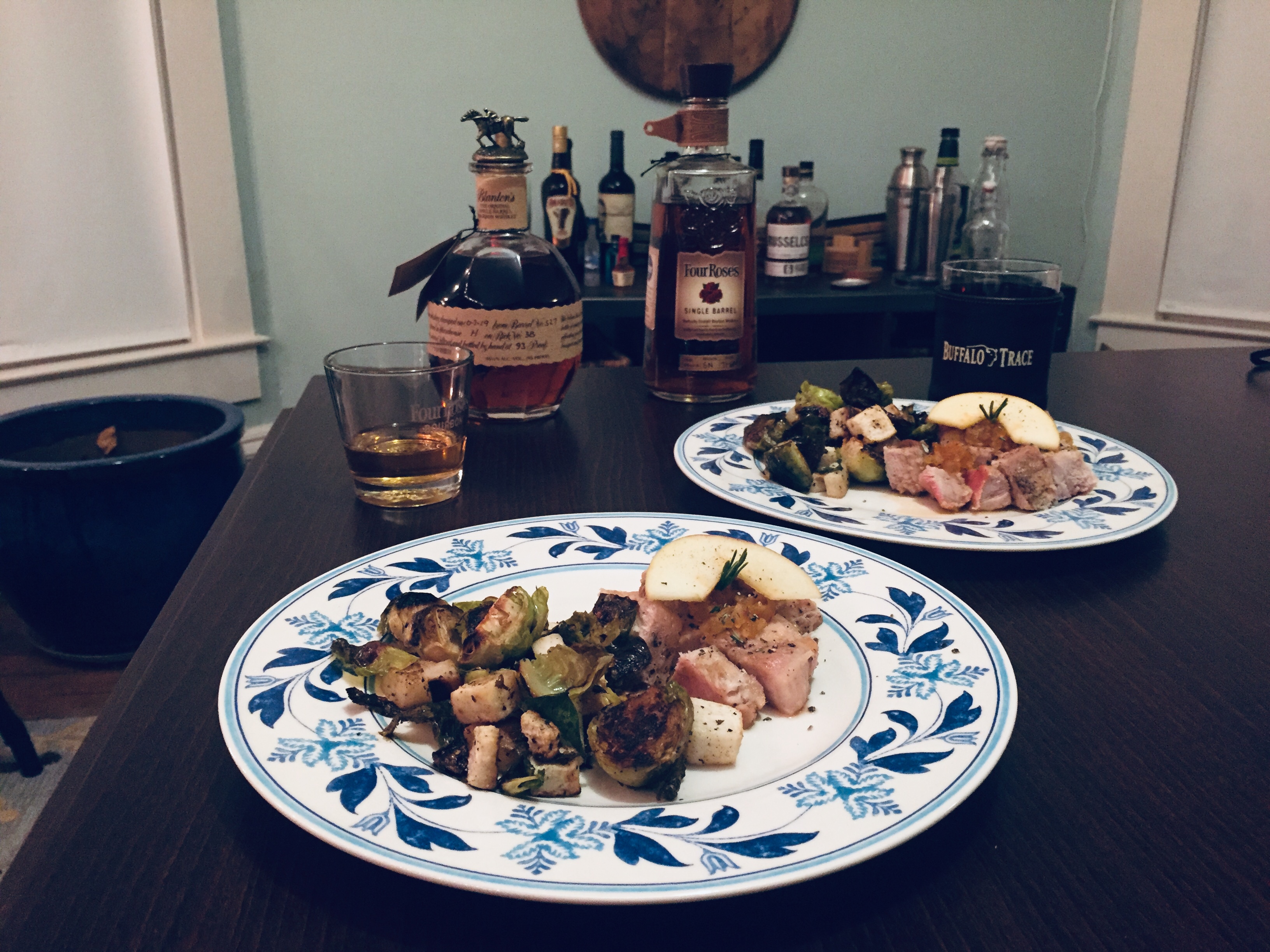 Bourbon Apple Cider and Honey Glazed Pork Chops