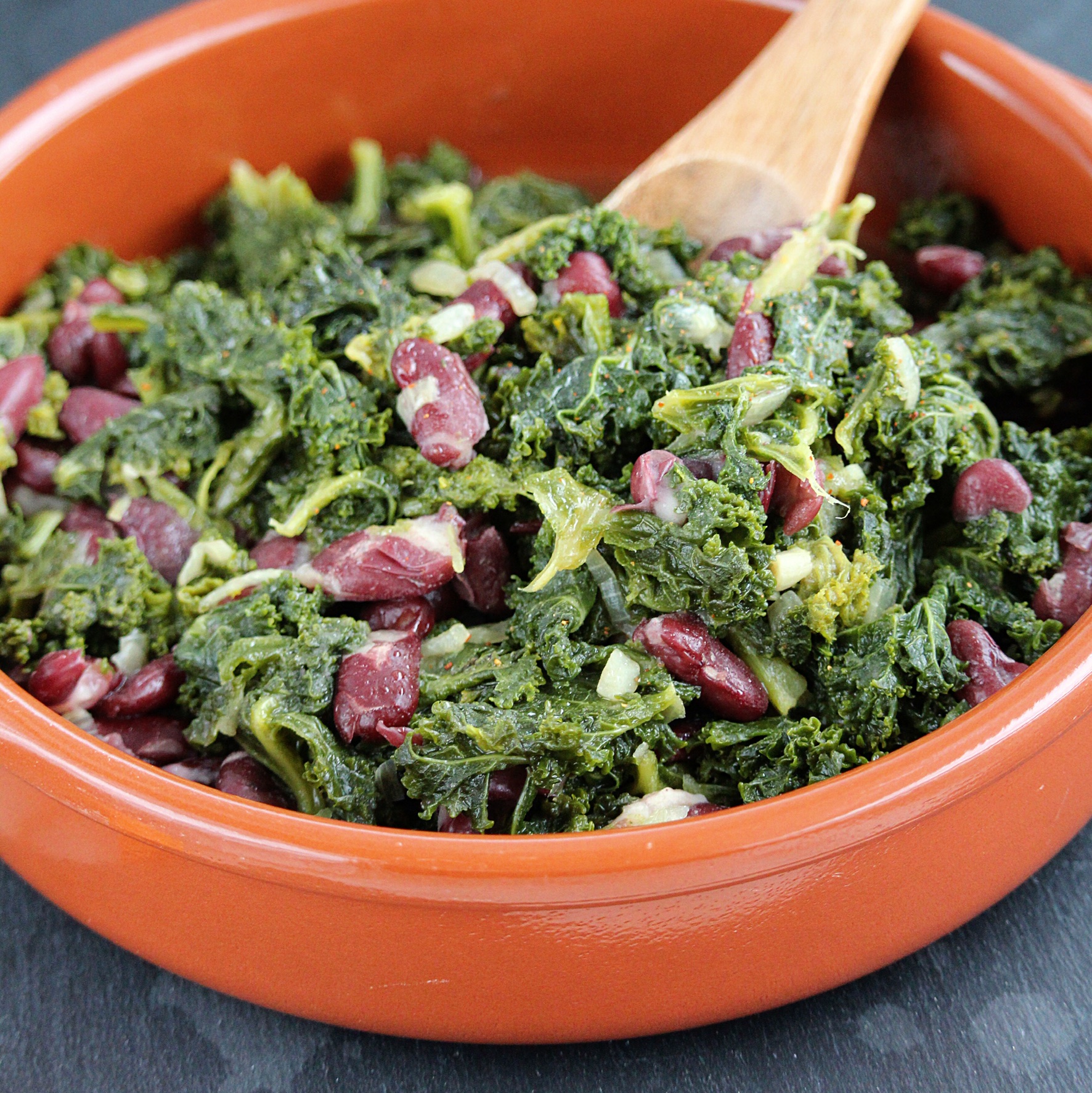 Braised Kale and Beans