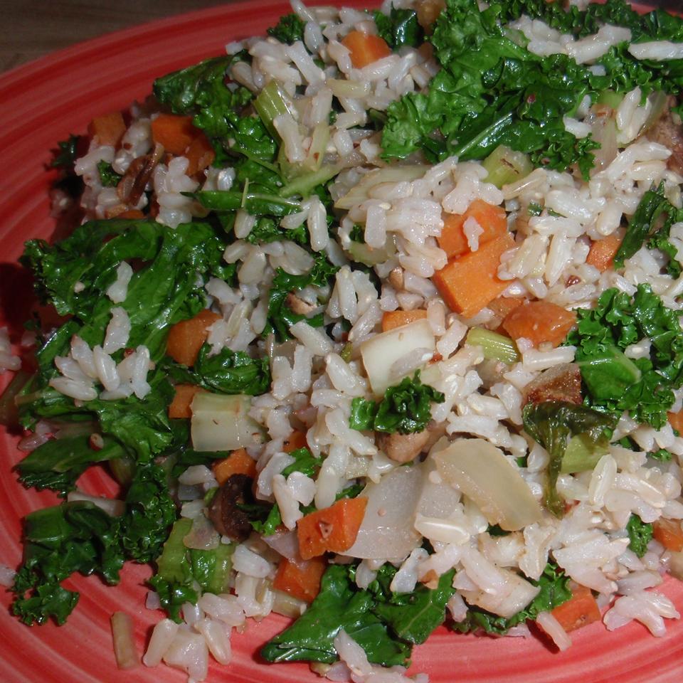 Brown Rice and Kale Salad