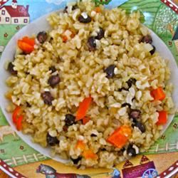 Brown Rice with Black Beans and Peppers