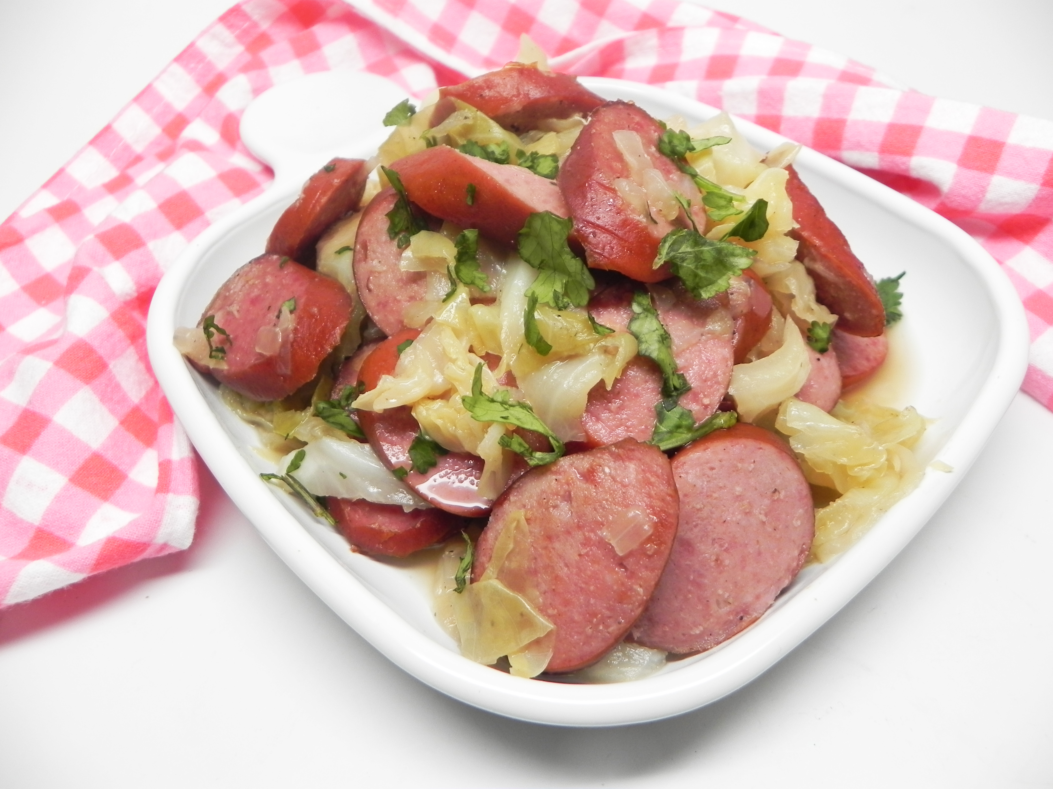 Cabbage Stir-Fry with Smoked Turkey Sausage