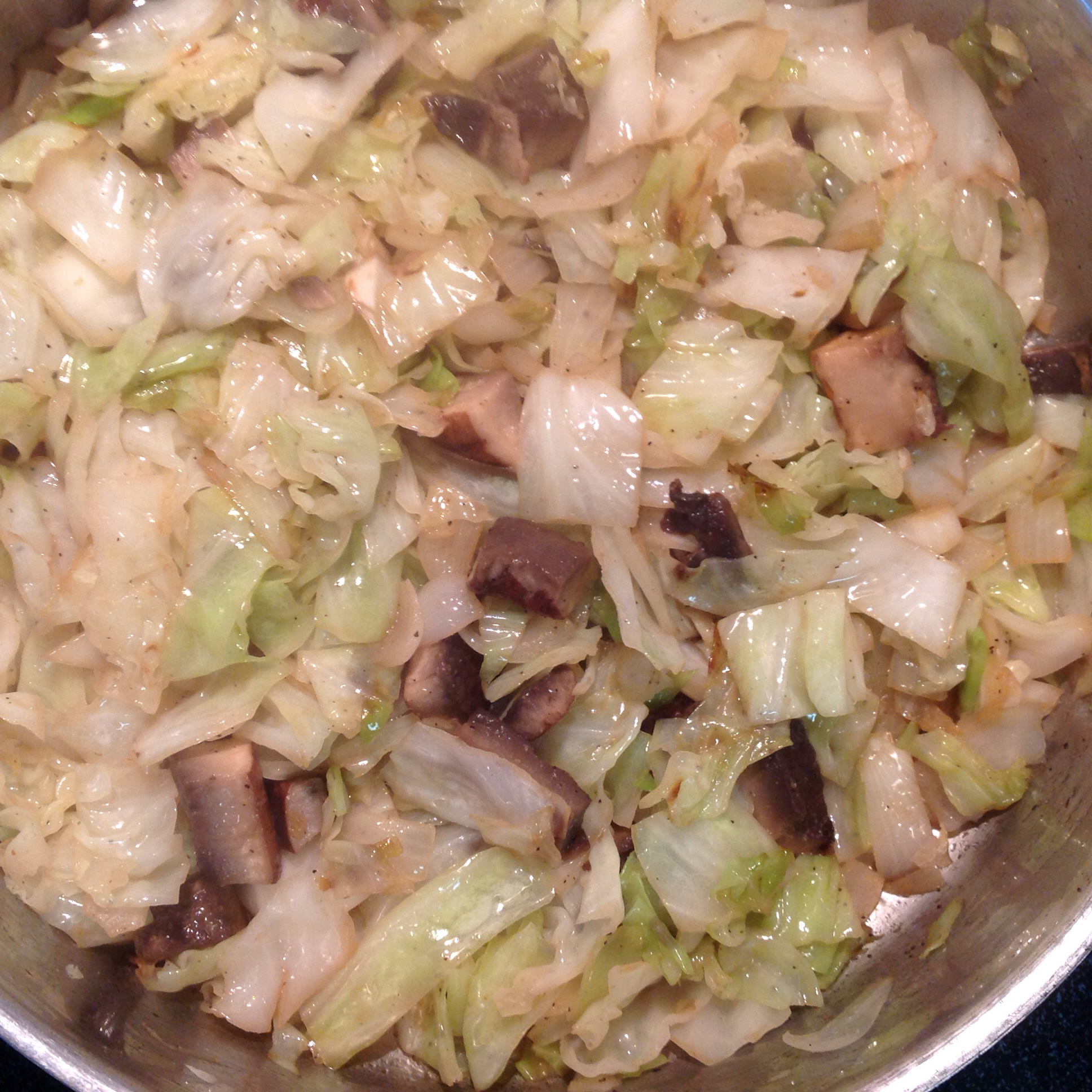 Cabbage with Portobello Mushrooms