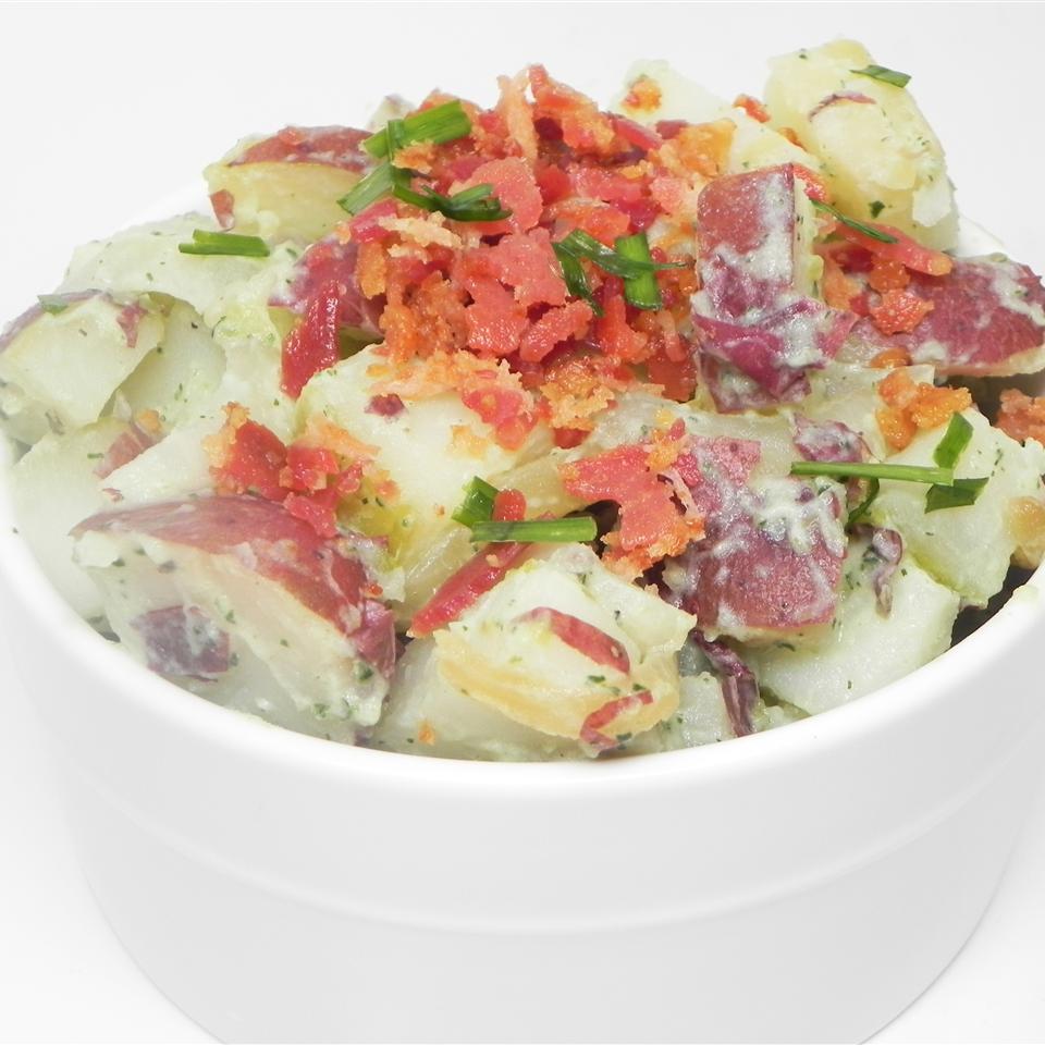 Caramelized Onion and Bacon Potato Salad