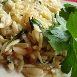 Caramelized Onion and Blue Cheese Orzo