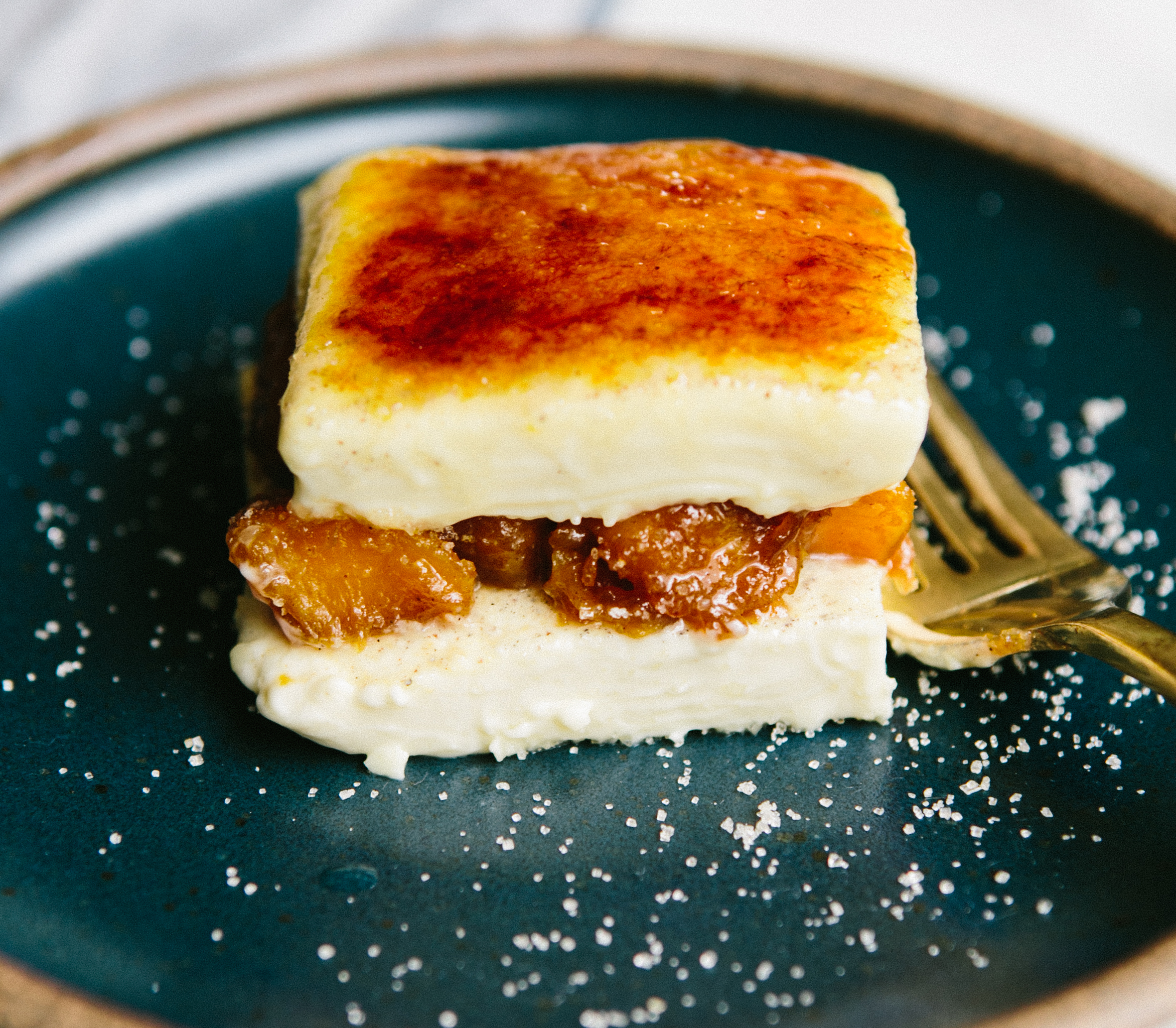 Cardamom Creme Brulee Parfait with Candied Pumpkin