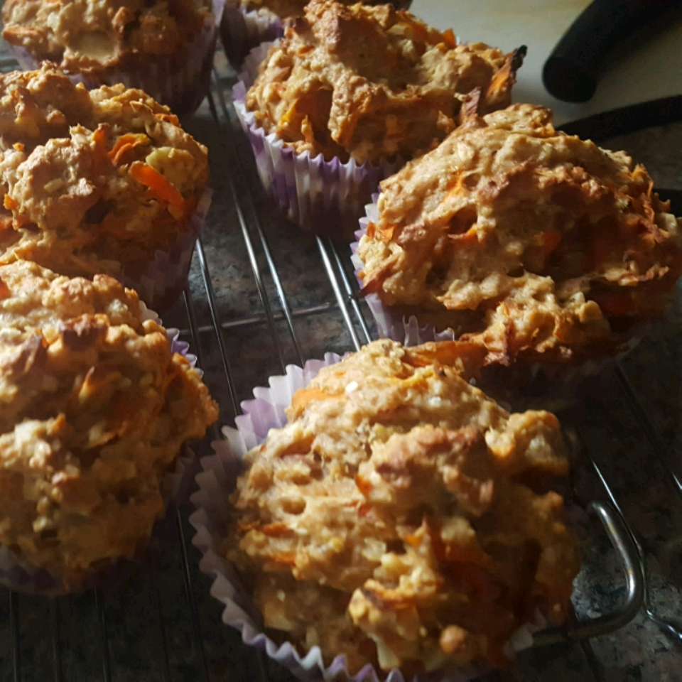 Carrot Morning Glory Muffins (Gluten Free Optional)