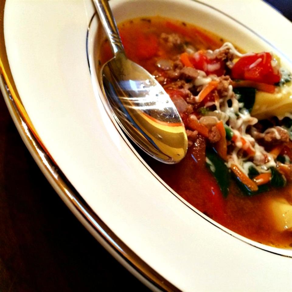 Cheese Tortellini Soup and Sausage