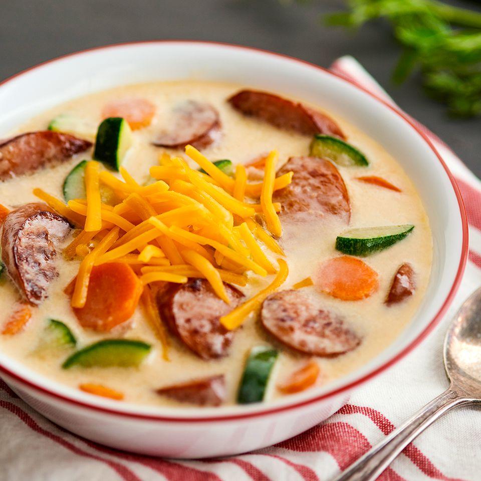 Cheesy Sausage and Vegetable Soup