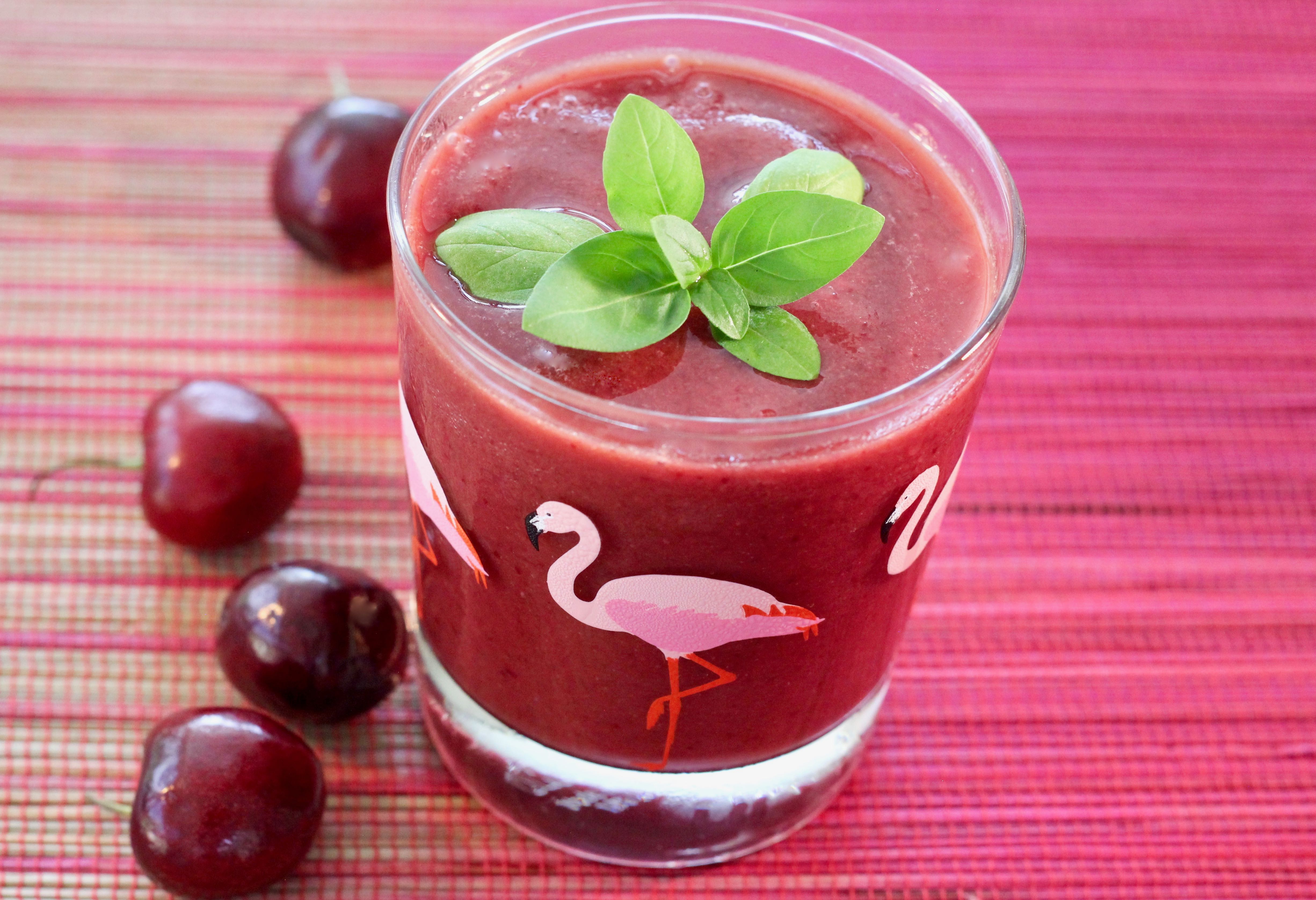 Cherry-Lime-Basil Smoothie