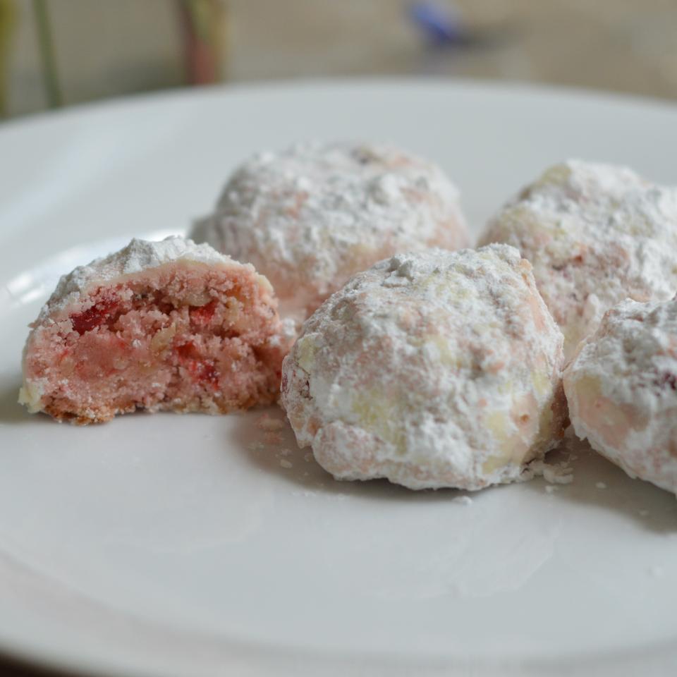 Cherry Snowball Cookies
