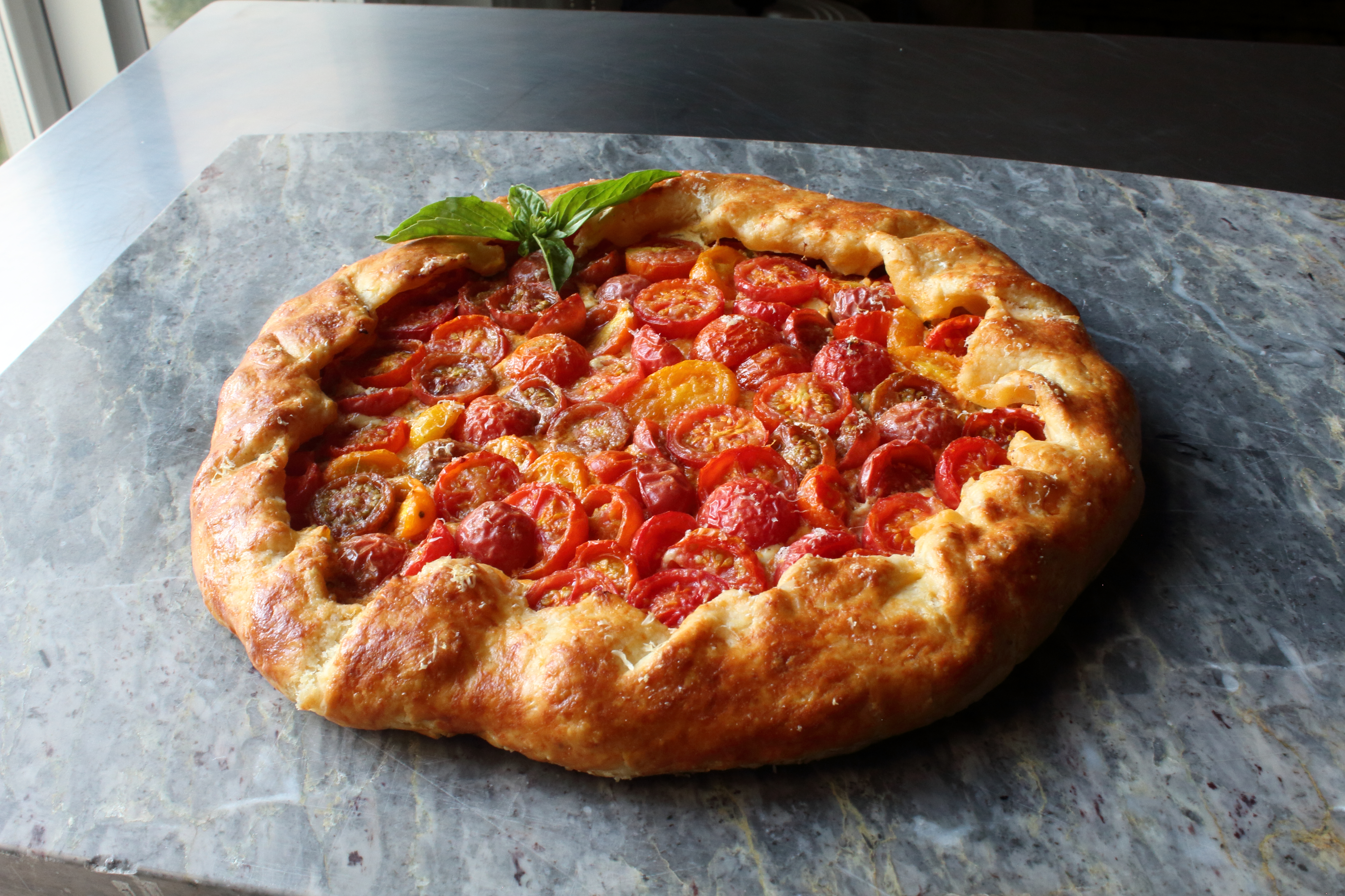Cherry Tomato and Cheese Galette