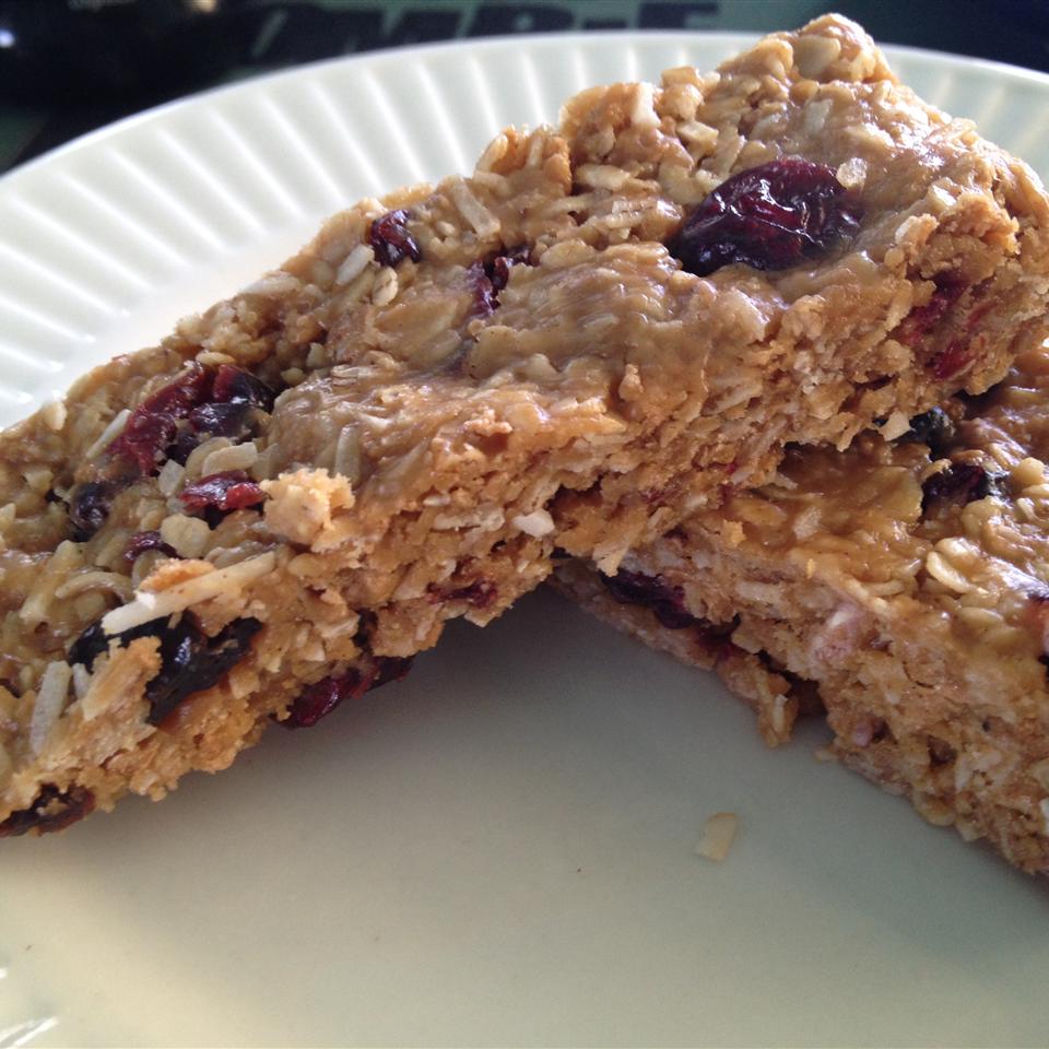 Chewy Peanut Butter Cranberry Bars