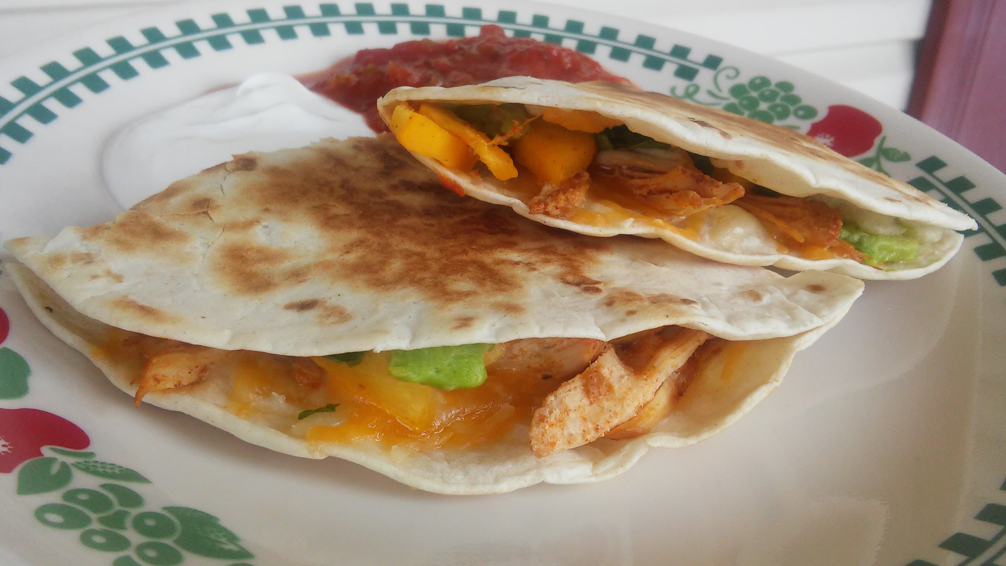 Chicken and Vegetable Quesadillas