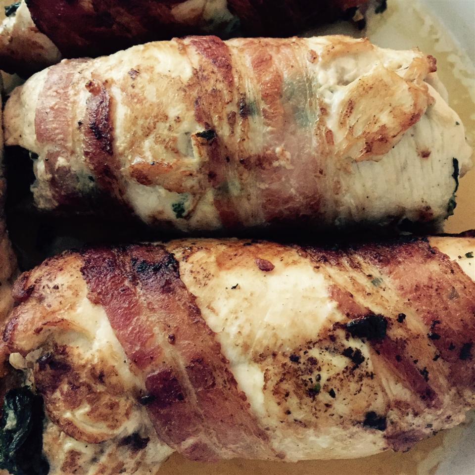 Chicken Breast Stuffed with Spinach Blue Cheese and Bacon