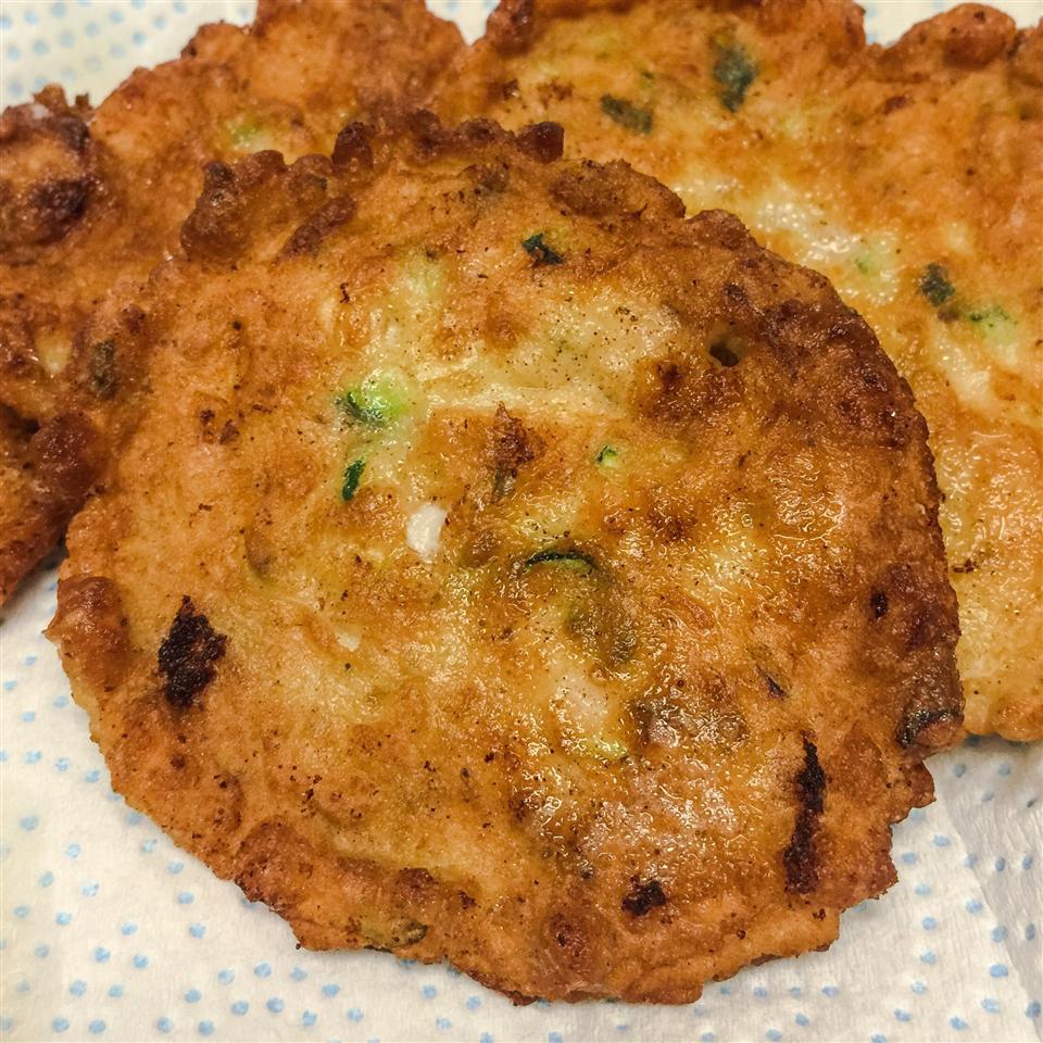 Chicken, Chive, and Feta Zucchini Fritters