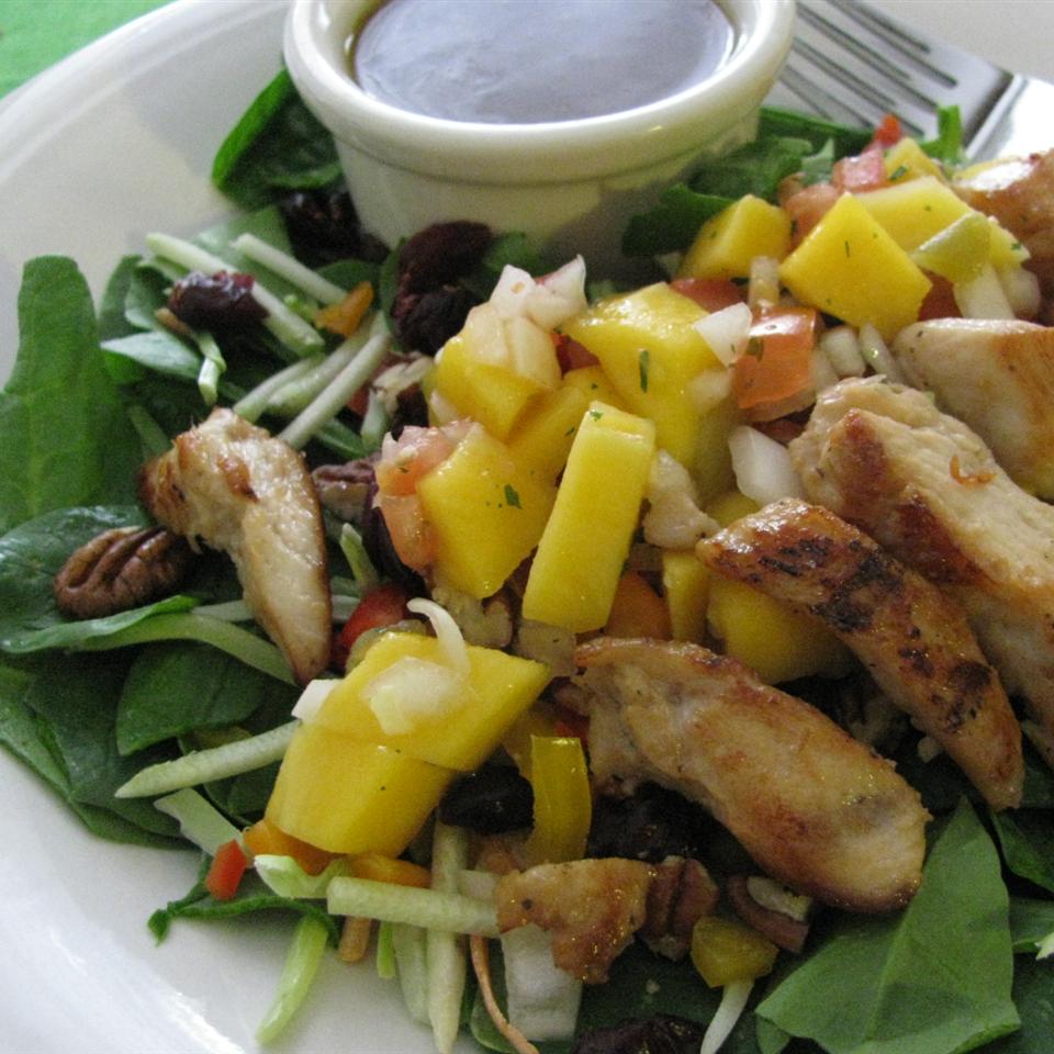 Chicken Mango Salsa Salad with Chipotle Lime Vinaigrette