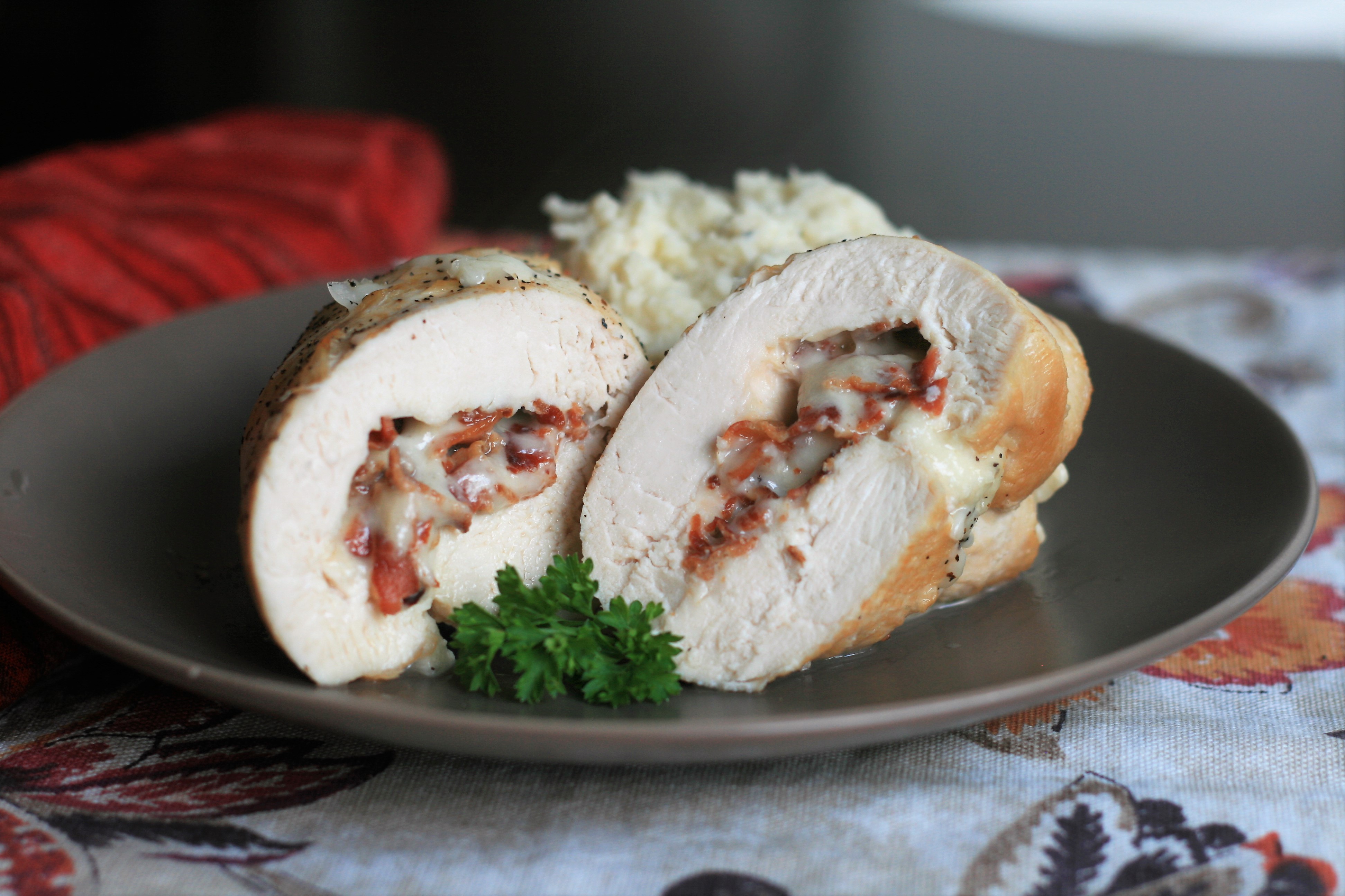 Chicken Rolls with Smoked Fontina and Bacon